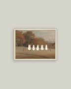 Haunted Laundry Framed Antique Art