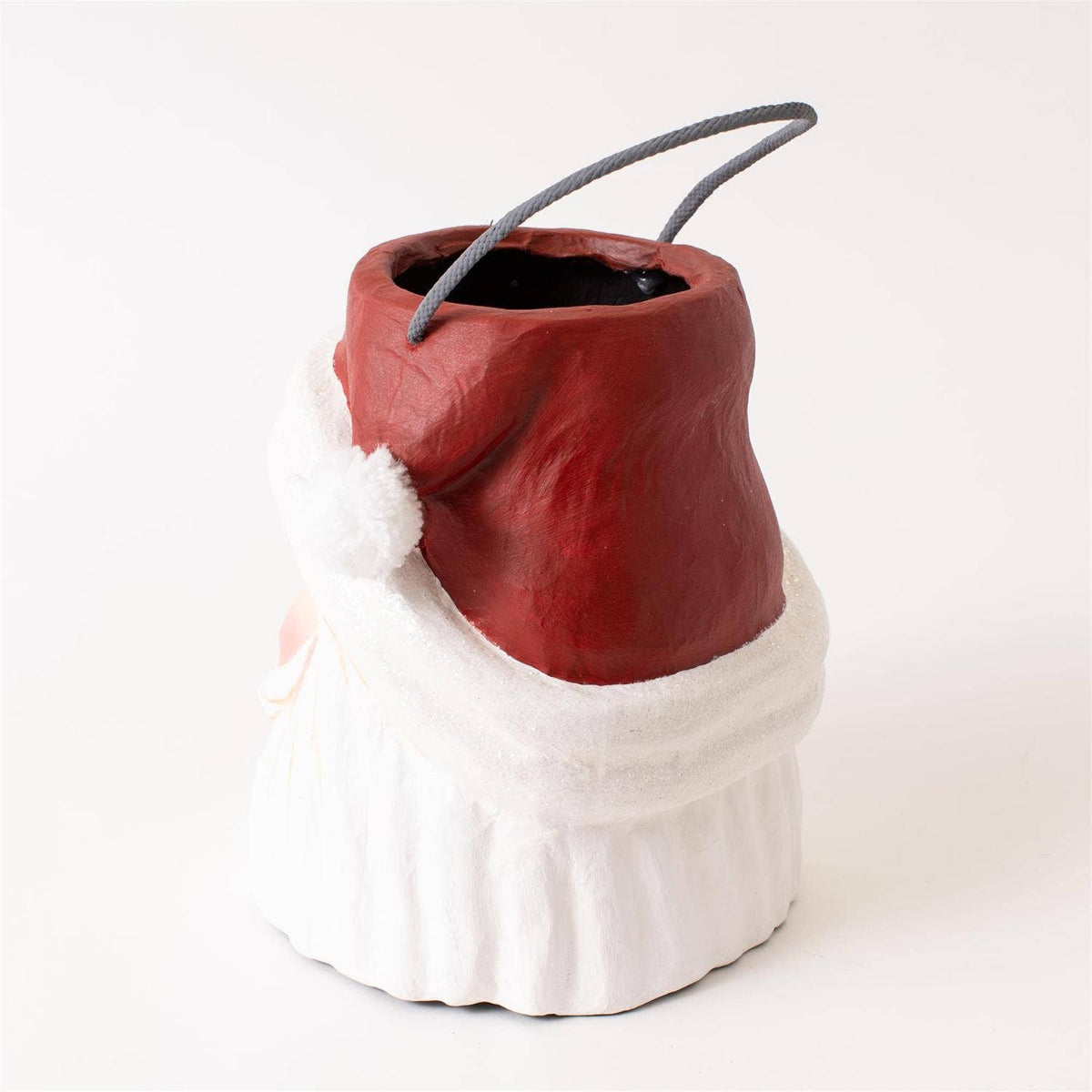 Jolly Santa Paper Mâché Storage Container