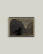 Midnight Witch Framed Antique Art
