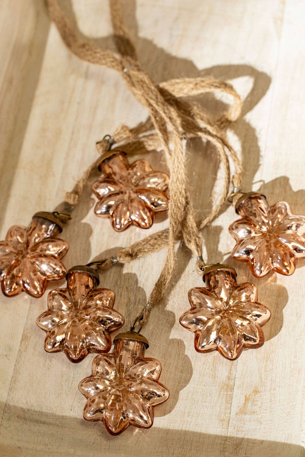 Snowflake Bunch Ornaments S/6, Copper