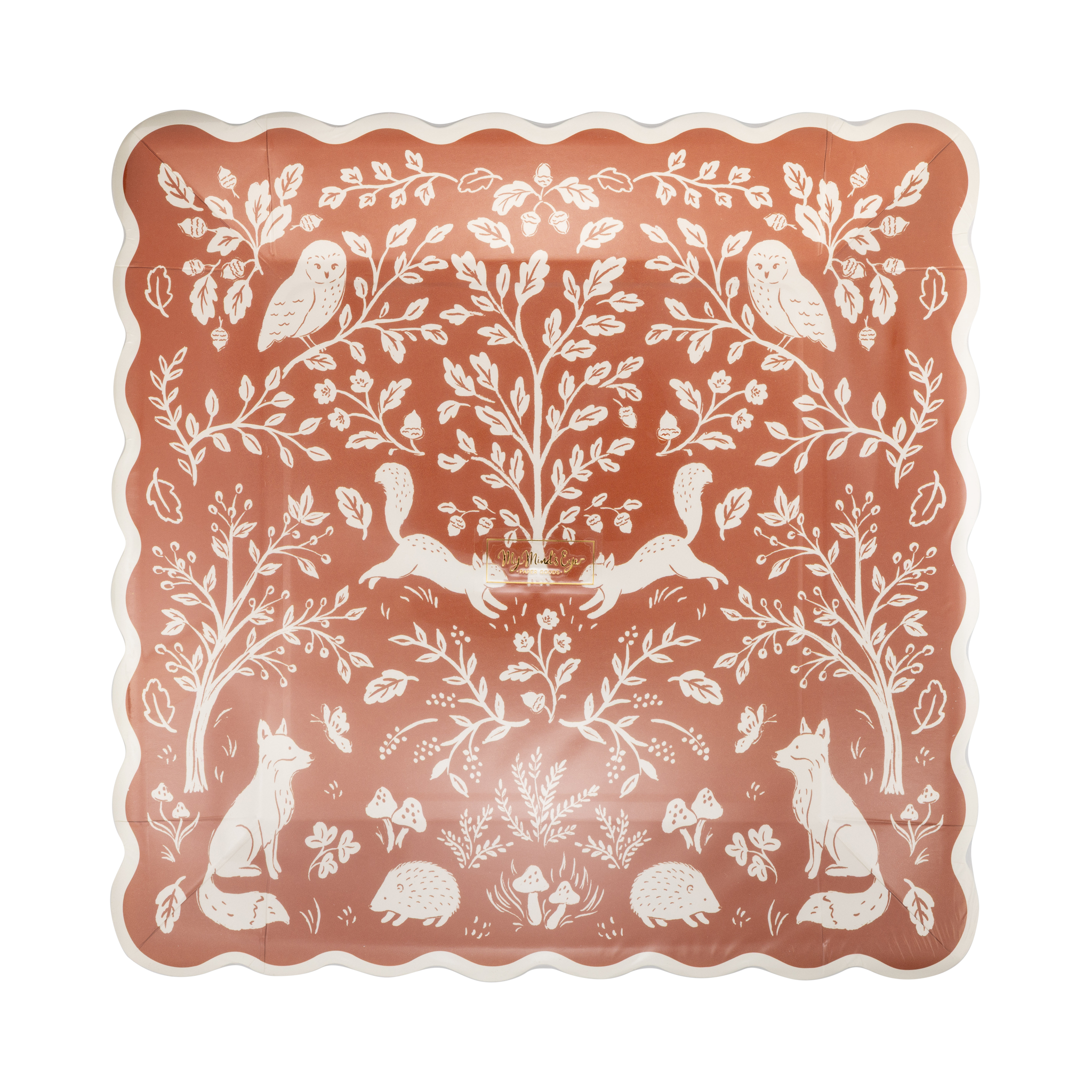 WDT1342 - Acorn Grove Square Paper Plates