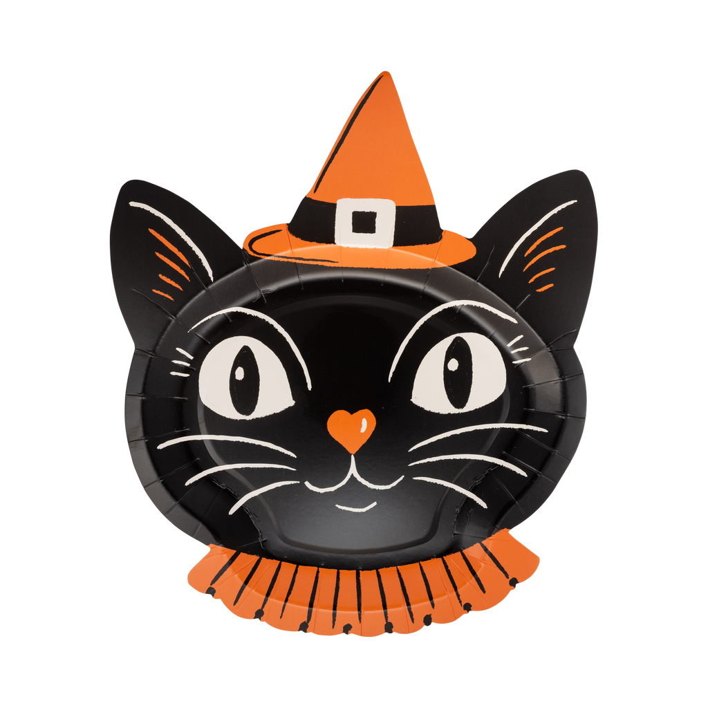 Vintage Witchy Cat Plate