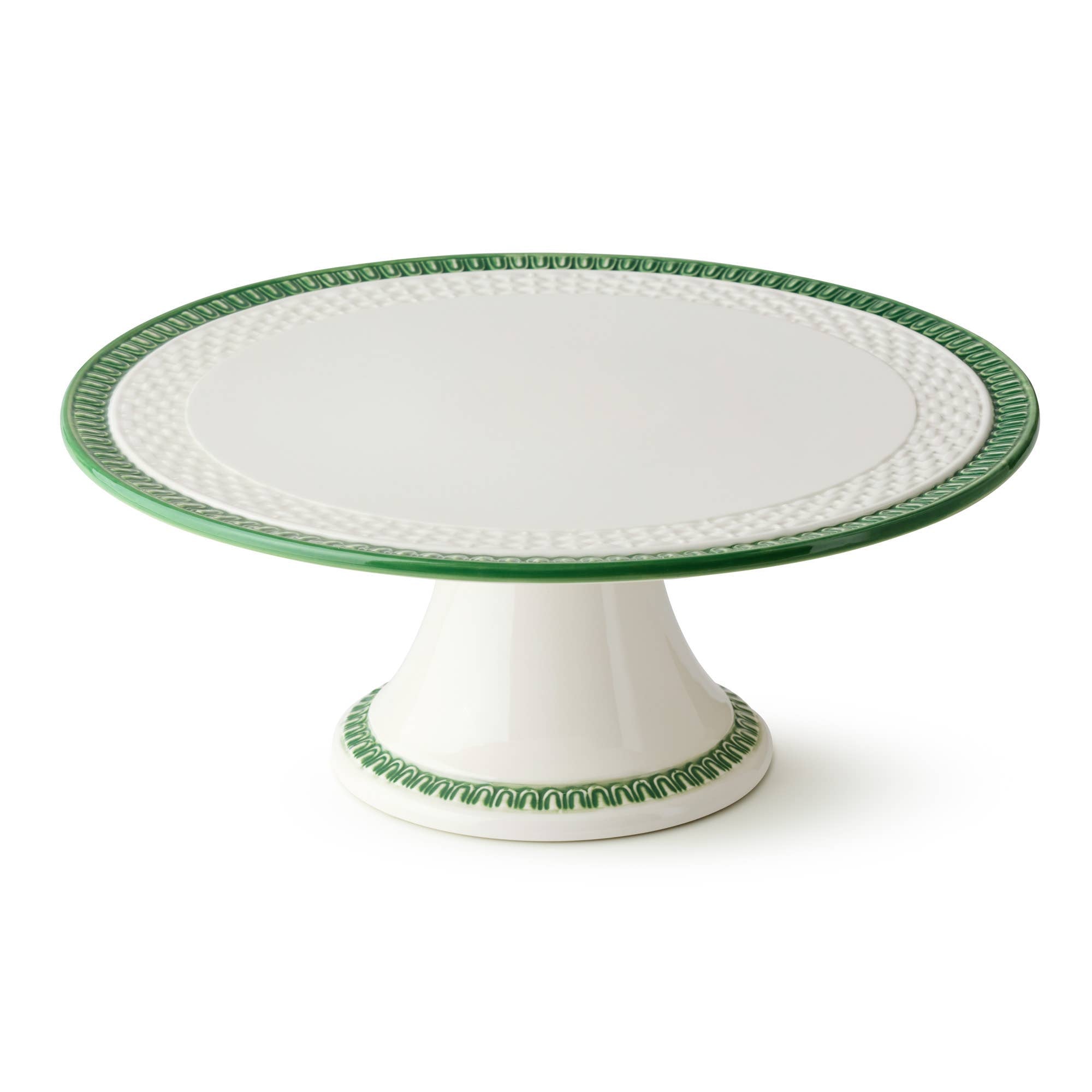 Le Jardin Embossed Rattan Footed Cake Plate