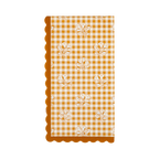 HRV1339 - Rust Gingham Block Print Dinner Paper Napkins