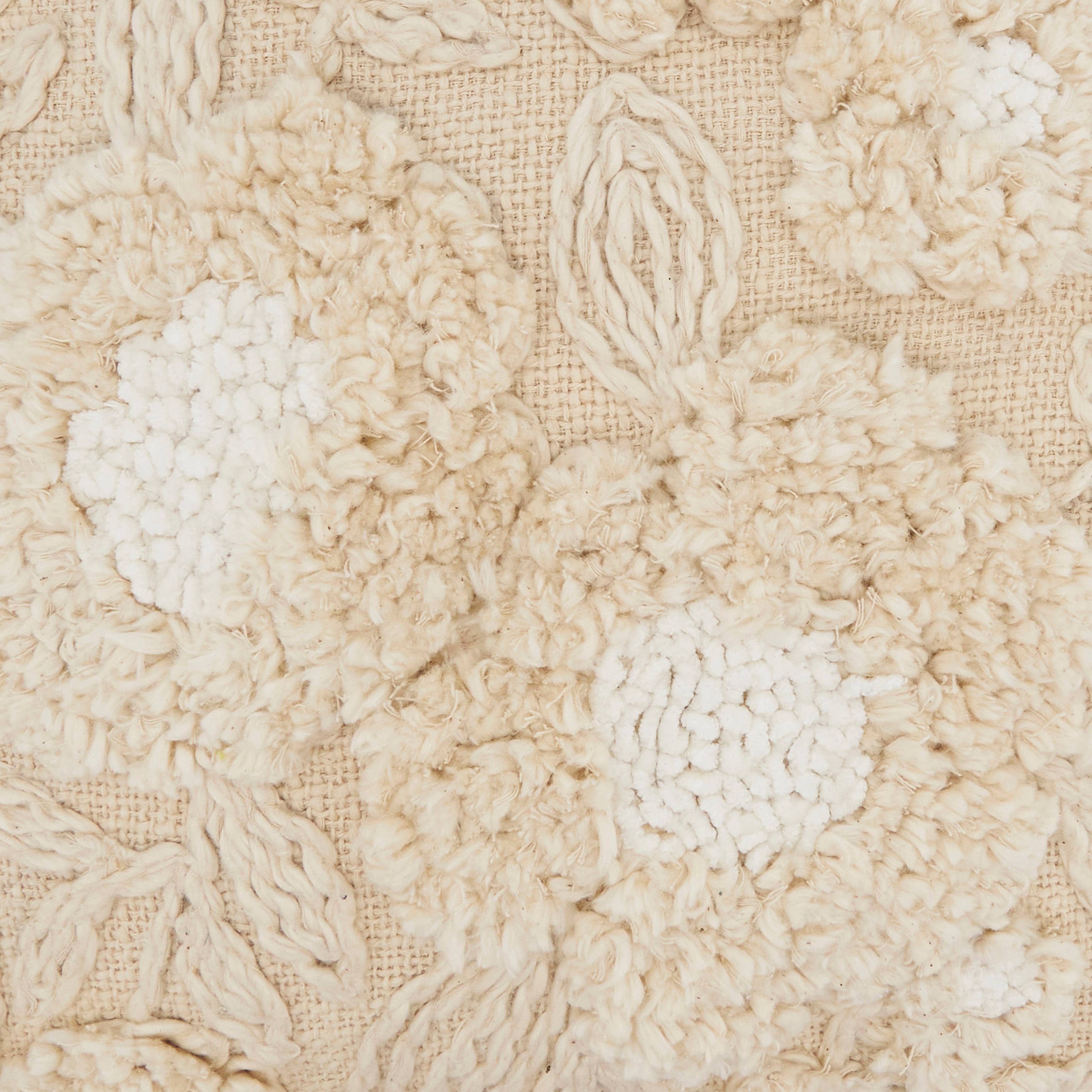 Delicate-Embroidered Floral Pillow
