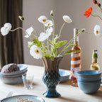 Silk Common Poppy Stem 22"
