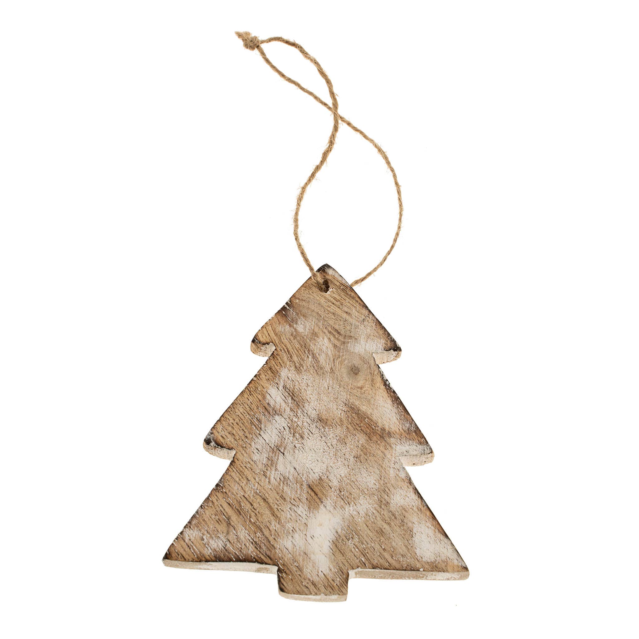 Wooden Tree Ornament, Whitewash