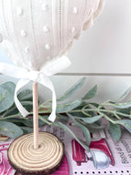 Valentine Antique Inspired Lace Heart Natural Tree