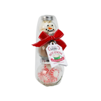 Stack Glass Jar Snowman Cocoa S/3