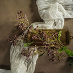 34" Wine Winter Daphne Spray Floral Decor