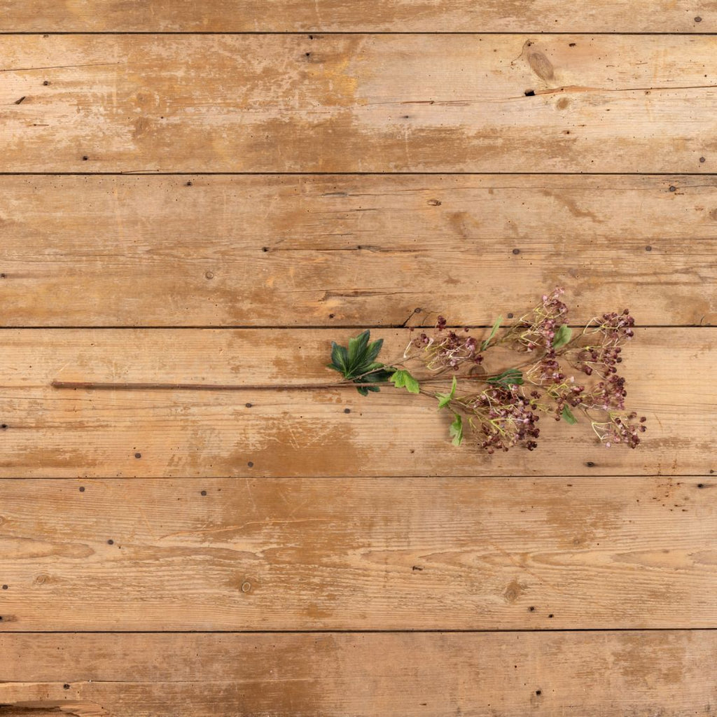 34" Wine Winter Daphne Spray Floral Decor