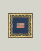 Gingham Flag Framed Antique Art
