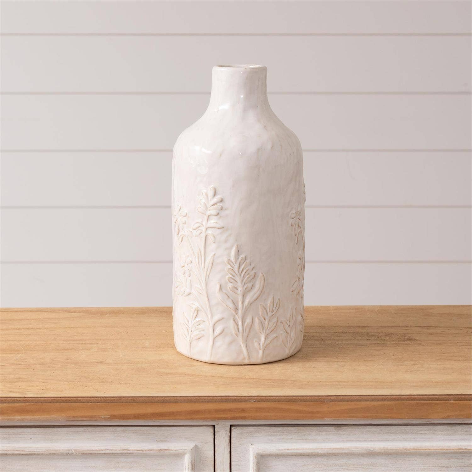 Small Botanical Vase - White