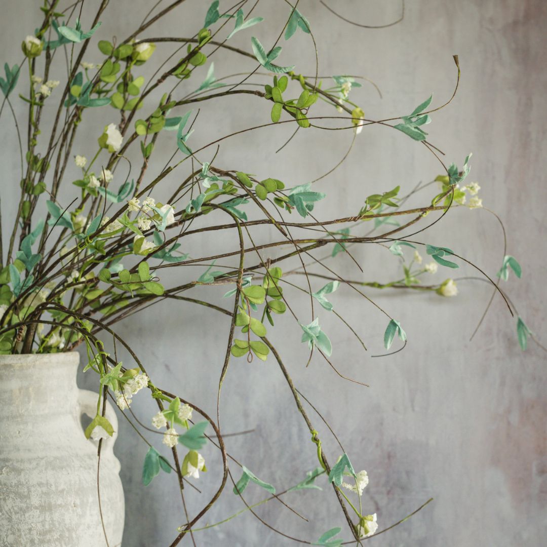 37" Wildflower Bush Artificial Flower - Boxwood & Cream