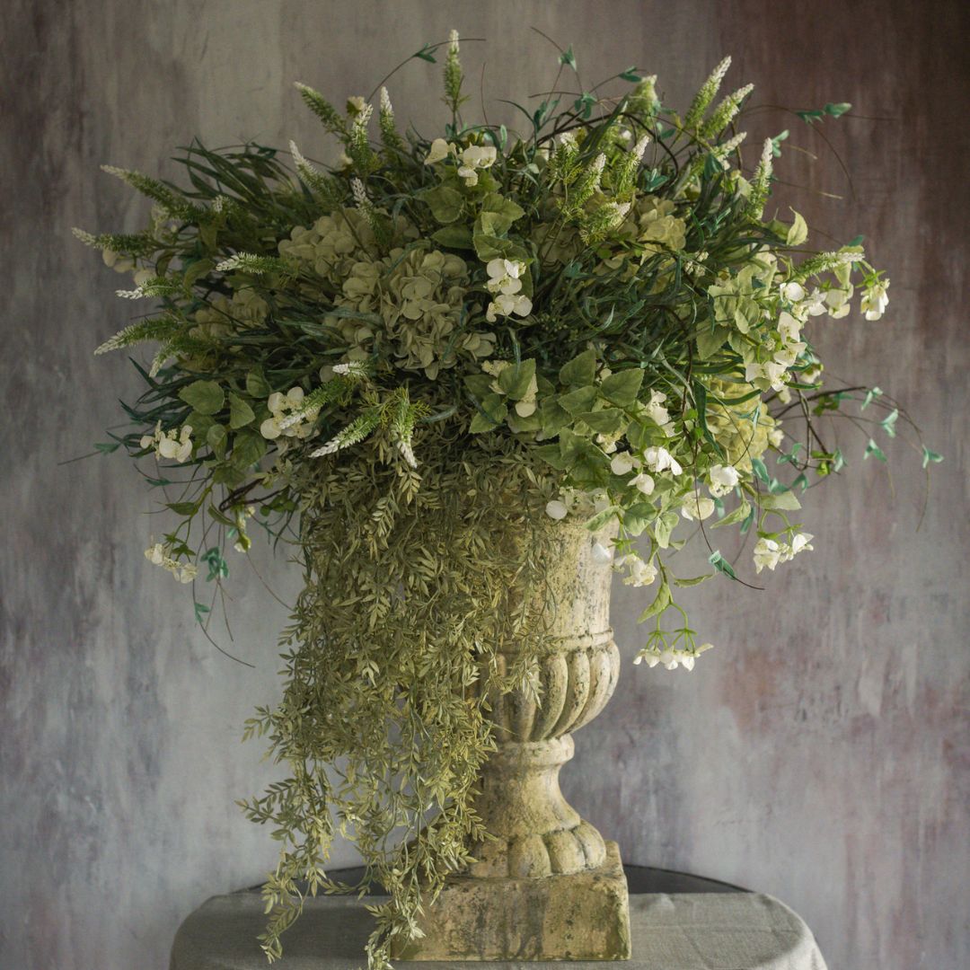 37" Wildflower Bush Artificial Flower - Boxwood & Cream