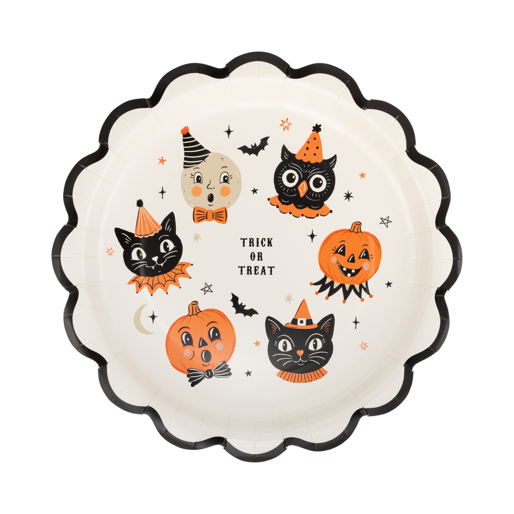 Vintage Halloween Characters Plate