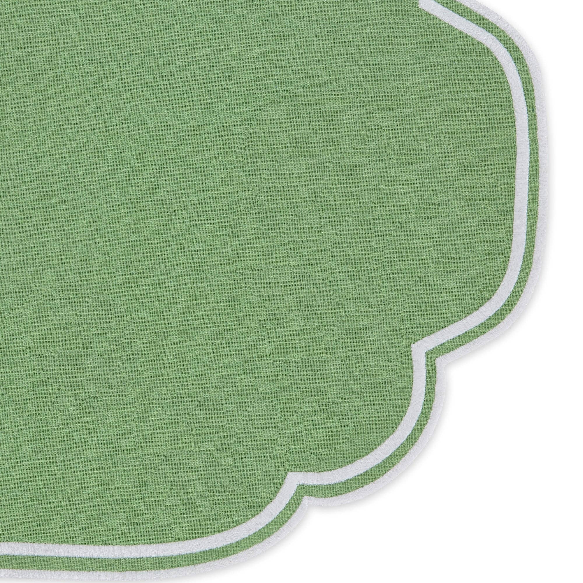 Mistletoe Green Slub Placemat