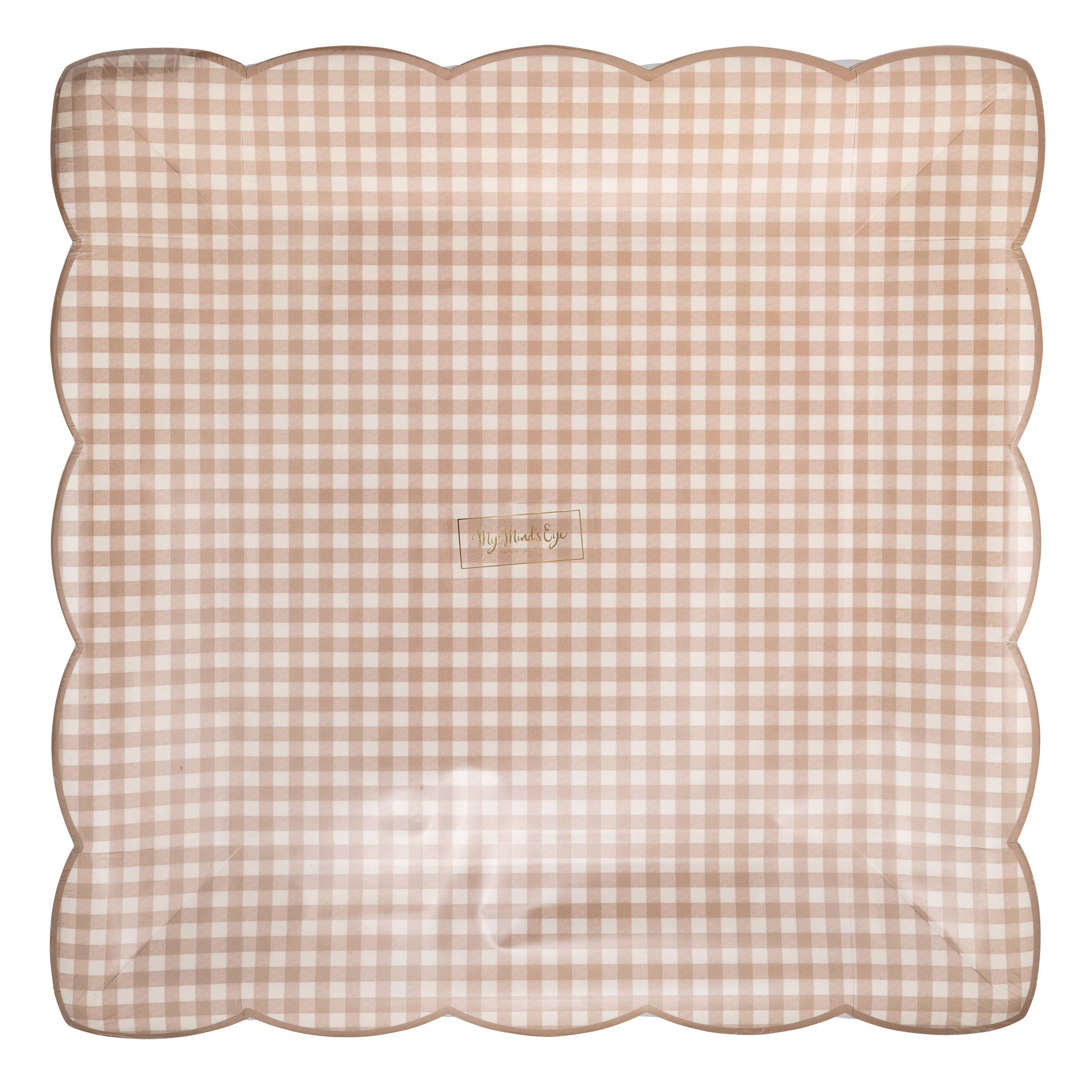 Light Brown Gingham Plate