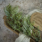 39" Soft Green Tea Leaf Branch