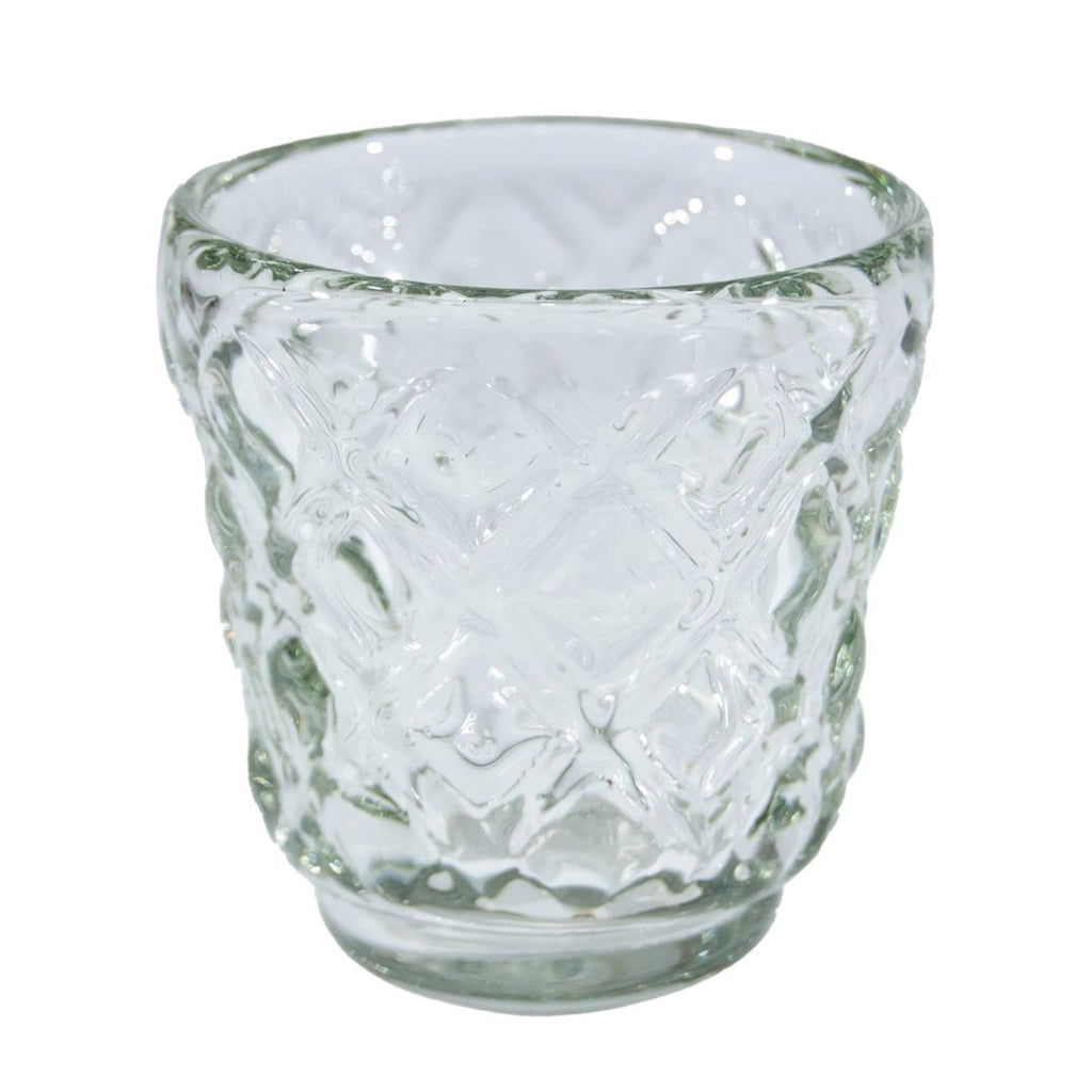 3" Hand Blown Glass Tealight & Candle Holder