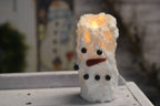 Snowman Votive Moving Flame LED Candle