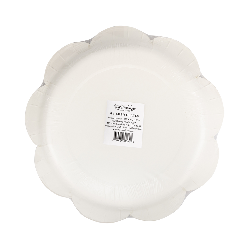 Happy Harvest Line Art Paper Plates
