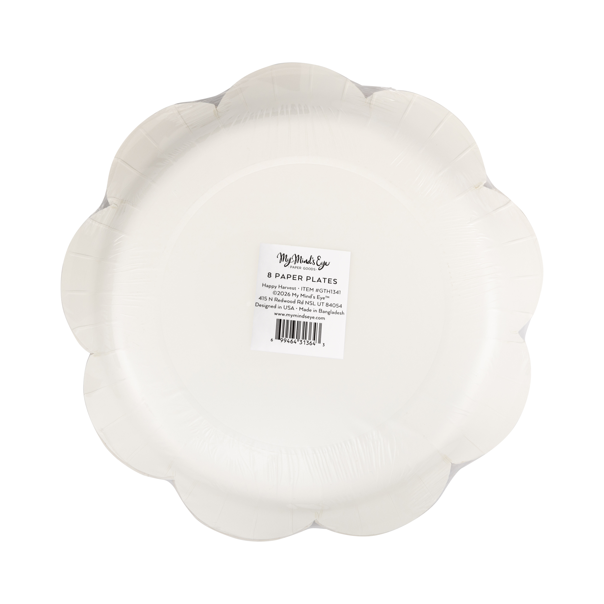 Happy Harvest Line Art Paper Plates