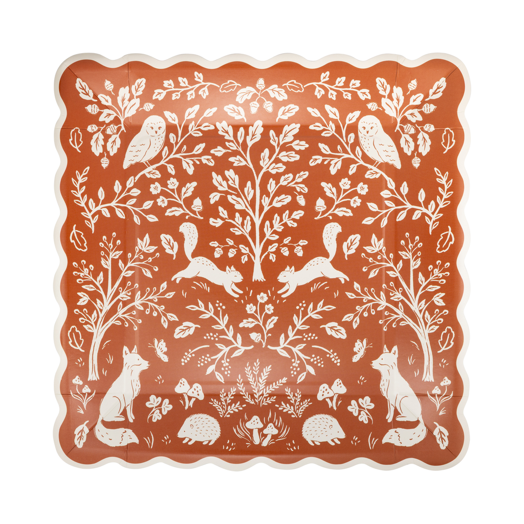 WDT1342 - Acorn Grove Square Paper Plates