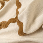 Gold Velvet Scallop Runner 108"