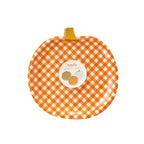 Harvest Gingham Pumpkin Paper Plate Set