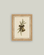 Bell with Pine Framed Antique Art