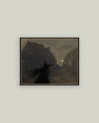 Midnight Witch Framed Antique Art