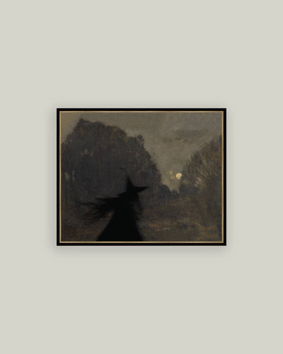 Midnight Witch Framed Antique Art