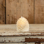 4.25" White Pinecone Candle