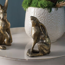 4.5" Bea Bunny Figurine - Antiqued Gold Finish