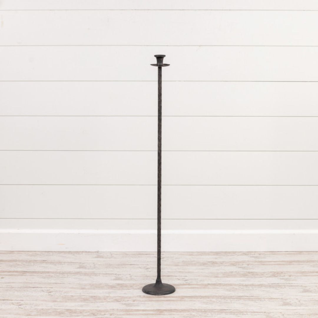 40" Black Tall Taper Candlestick