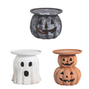 Stacked Pumpkin Pillar Holder