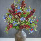 40" White Blossom Faux Flower Spray Decor