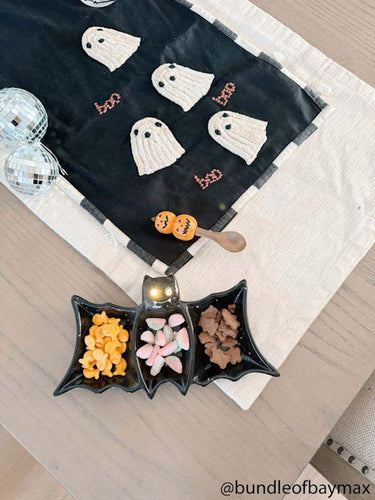 LED Bat Triple Tidbit Dish