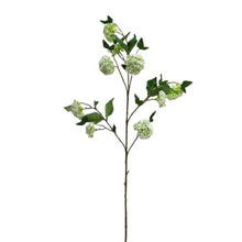 41 inch Snowball Viburnum White - Single Stem Faux Flower