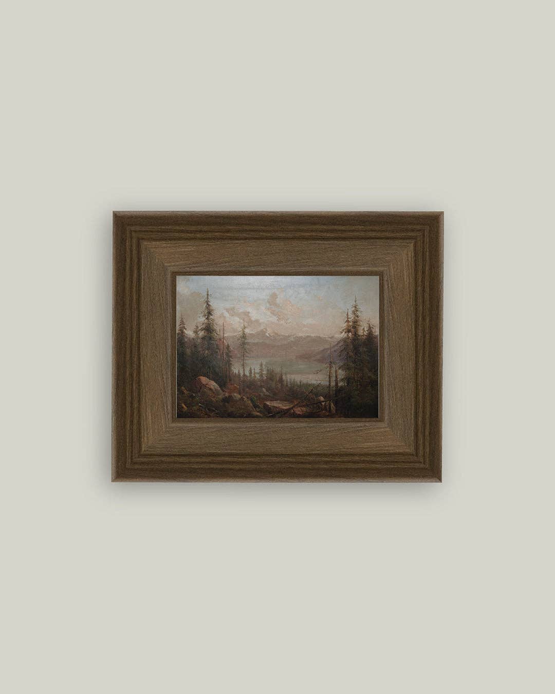 Landscape with Fallen Tree Framed Antique Art