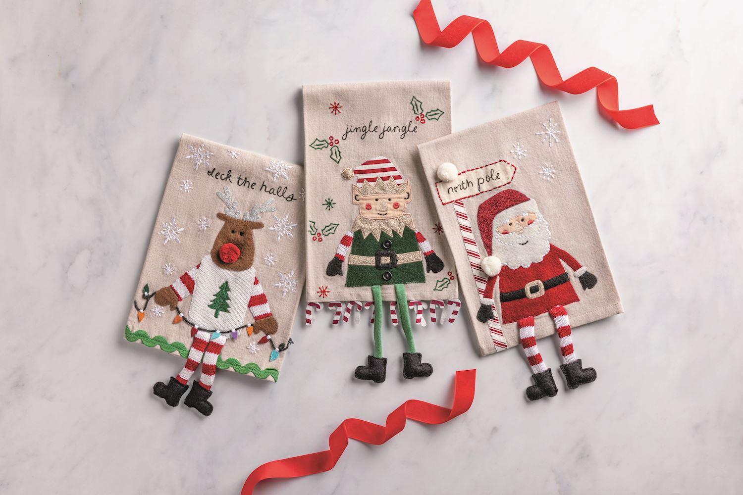 Santa Dangle Leg Towel