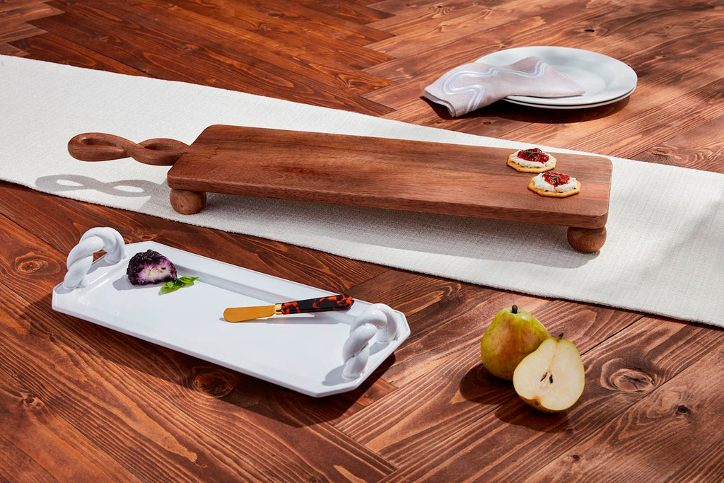 Footed Twisted Handle Board