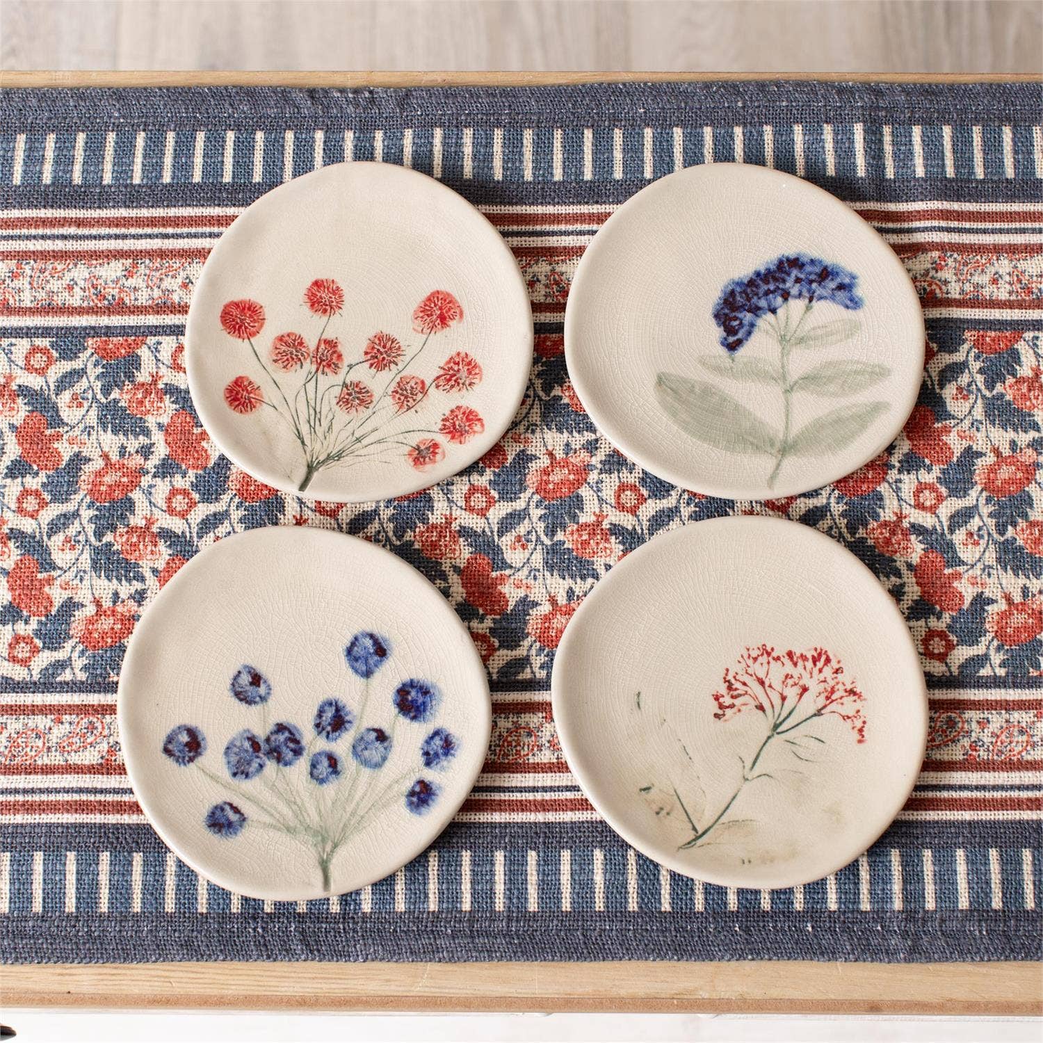 Pressed Wildflower Mini Plates Asst.