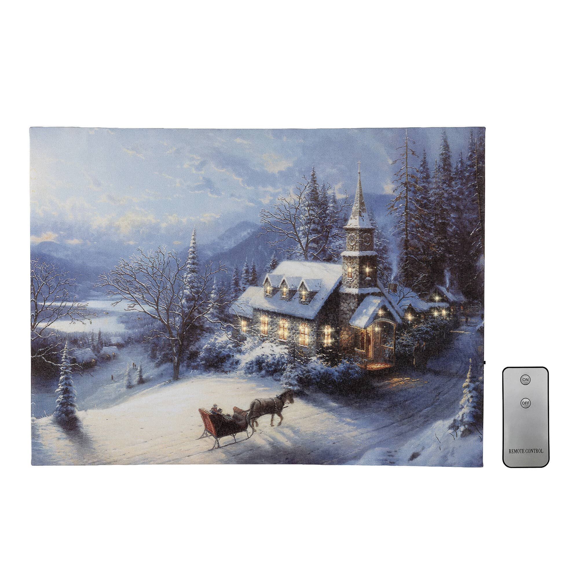 Winter Sleigh Ride Lighted Wall Art
