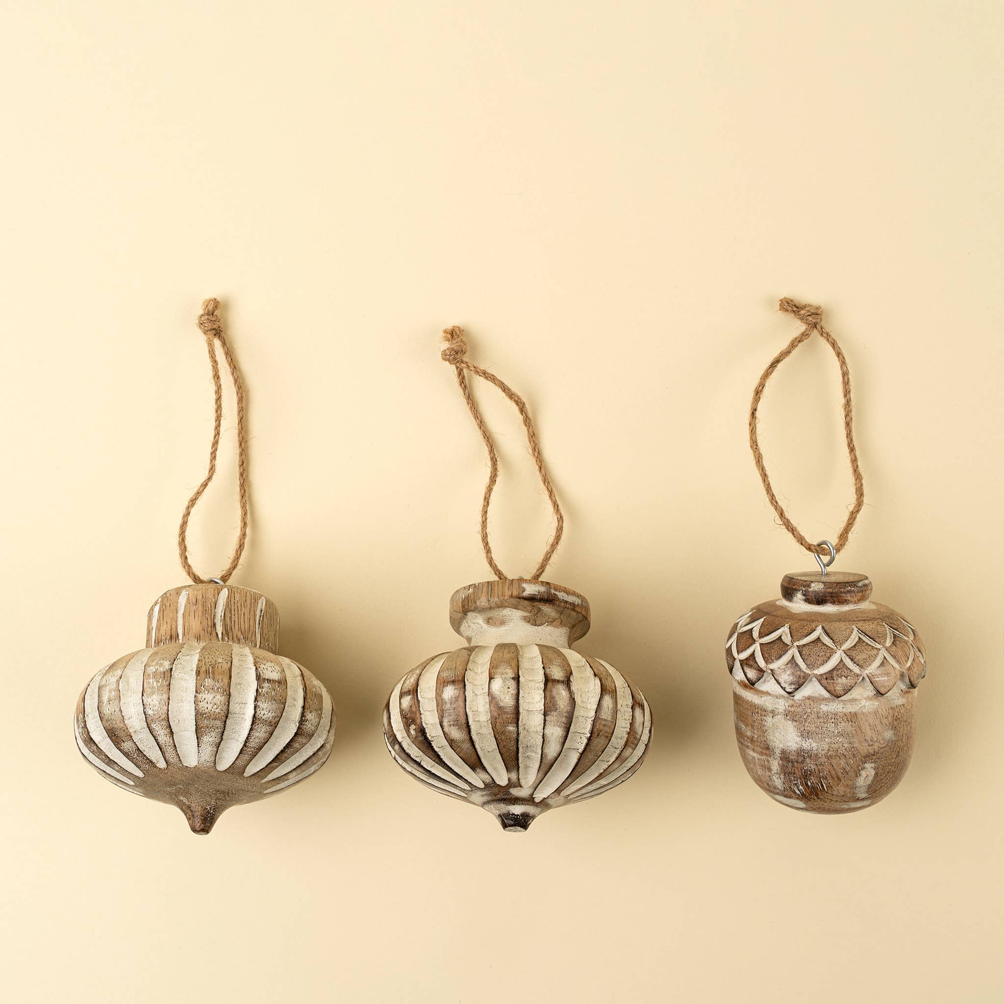 Wooden Spindle Holiday Ornament