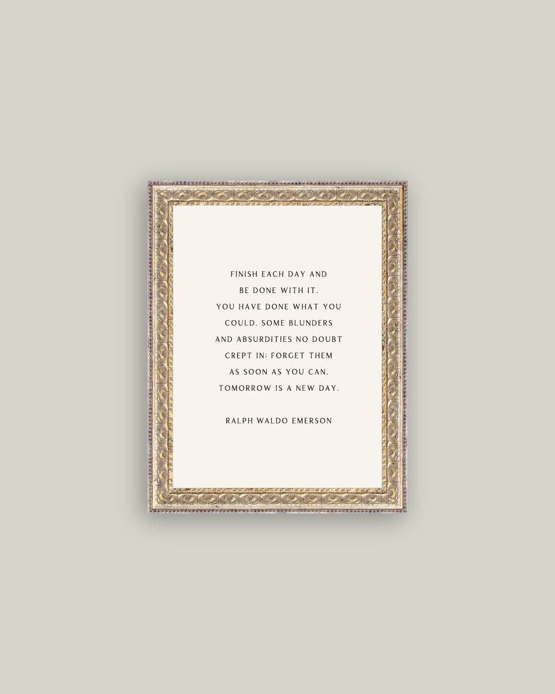 Finish Each Day Framed Antique Print