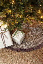Wildvine Velvet Ruffle Tree Skirt, Heather