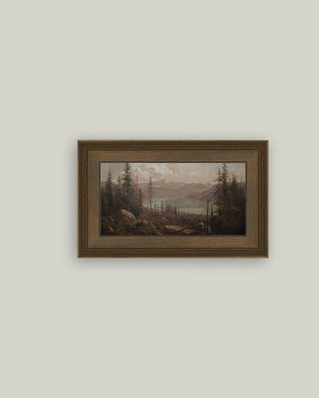Landscape with Fallen Tree Framed Antique Art