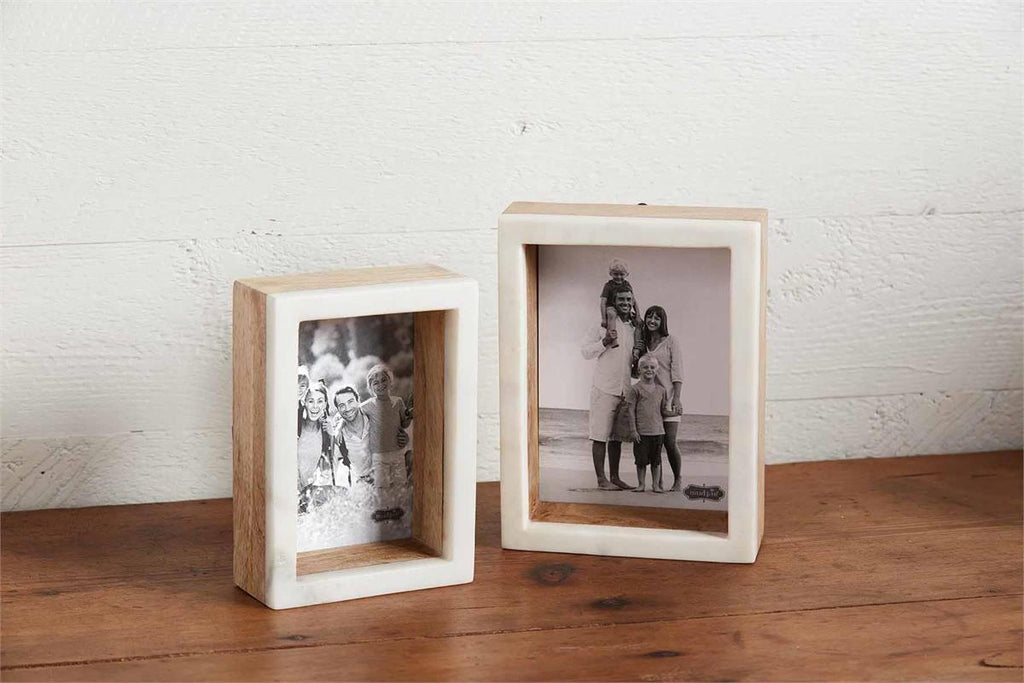 5x7 Wood Marble Shadow Frame